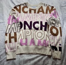 Champion Reverse Weave Sweatshirt Multicolored Logo Long Sleeve Pullover Medium