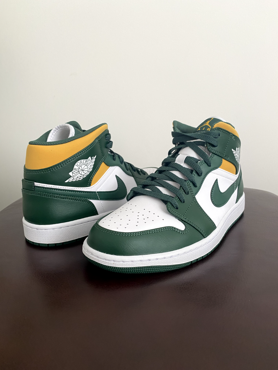 Air Jordan Jordan Mid (Sonics) (UK10) (Green/White/Yellow