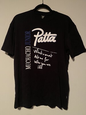 PATTA Amsterdam Mens Black Graphic Tee Muchacho Junior / Iro - Medium