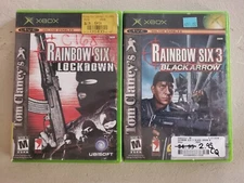 Tom Clancy's Rainbow Six 3 Black Arrow & LOCKDOWN Xbox Game Lot tested w manuals