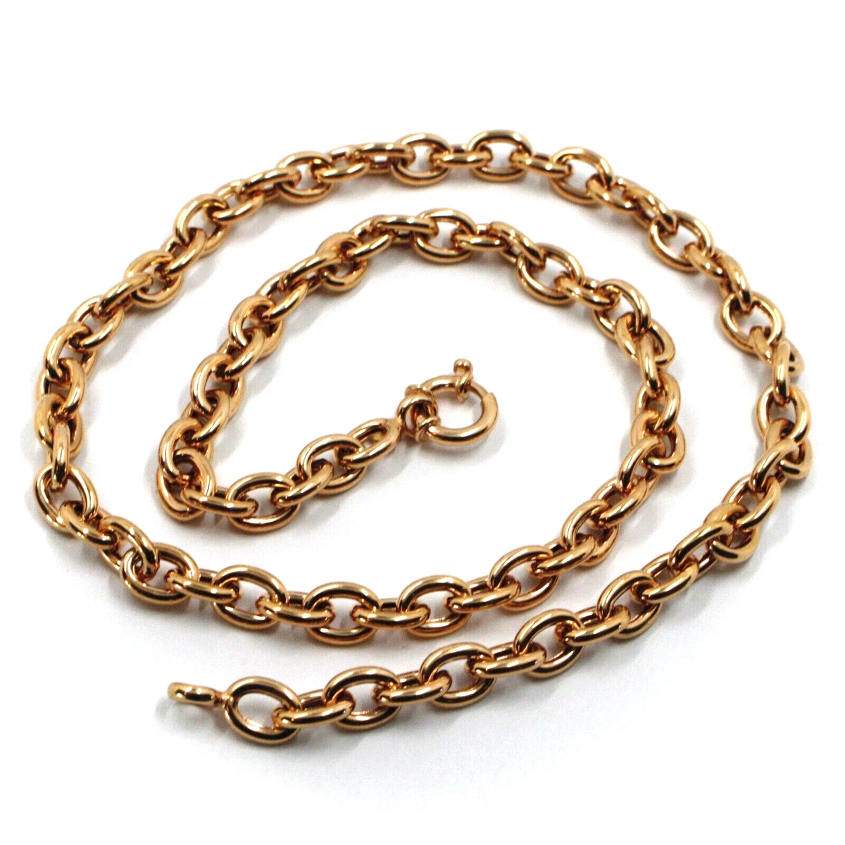 Pink gold necklace clearance chain