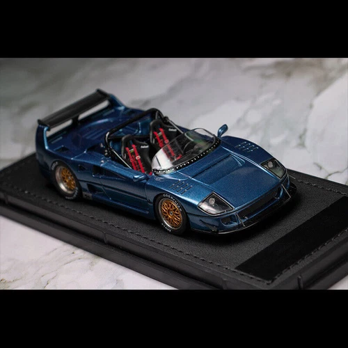 Top Marques1:43Blue Ferrari F40 LM Barchetta Beurlys 1987 Diecast Car Collection - Picture 1 of 2
