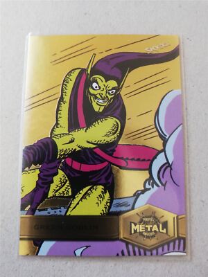 Spider-Man Marvel Metal Universe Light FX Gold Base Card #129 Green Goblin