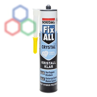 Soudal Fix All Crystal Universalkleber Alleskleber Kleber Polymer 300g Kartusche