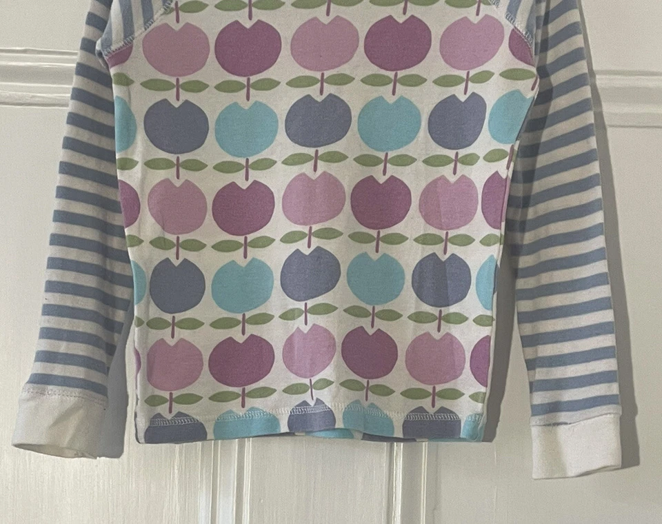 Pijama Mini Boden Niñas Azul Púrpura Blanco Frutas y Rayas 2 Piezas 8 Años 128cm Foto 4 de 4