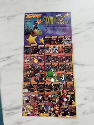 22 x 11 Nintendo Power  POSTER - N64 NES 100th ANniversary Mario Zelda POkemon