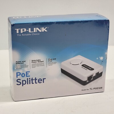 TP-LINK  PoE Splitter # TL-POE10R Power Over Ethernet Data NEW SEALED!