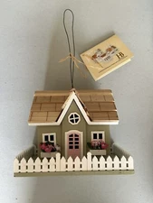 Home Bazaar Wood Colonial BirdHouse Feeder & Garden Accessory