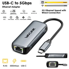 5Gbps USB C to Ethernet Adapter 5000Mbps USB-C to RJ45 Network Converter