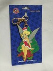 NEW Disney Santa TINKER BELL On Present Lanyard Metal Dangle Glitter LAST ONE
