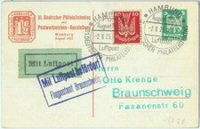89705 - GERMANY - Postal History - FIRST FLIGHT Stationery Card  # 221 1925