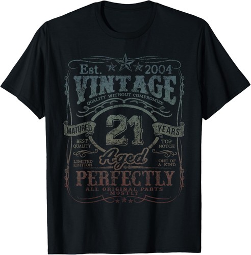 Vintage 2004 Limited Edition Shirt 21 year old 21st Birthday T-Shirt Hoodie