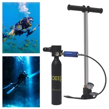 0.5L Portable Oxygen Tank with 4500psi Pump for Mini Scuba Diving