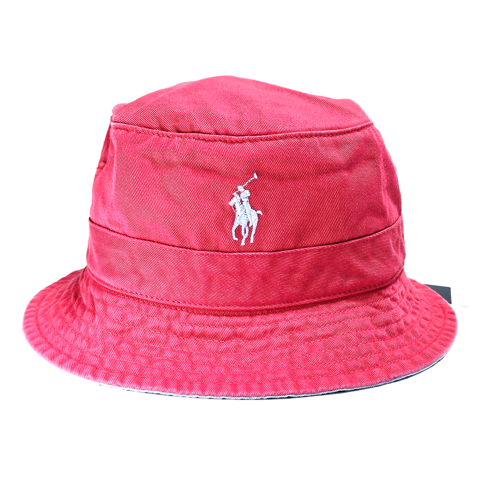 Nuovo Polo Ralph Lauren Cappello da pescatore chino rosso rosa da uomo Pony Logo Twill S M NWT