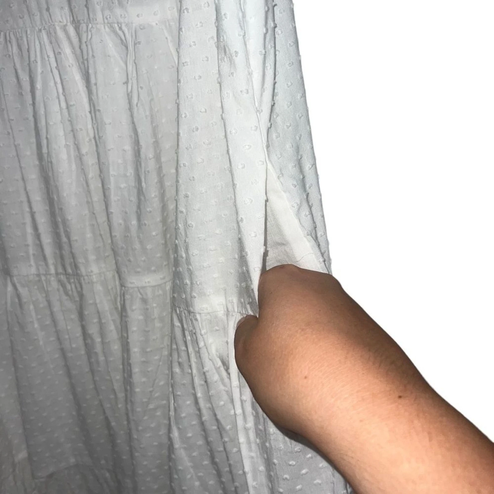 Abito senza maniche Pomander Place Kenzo Swiss Dot bianco nuovo con etichette TAGLIA XL