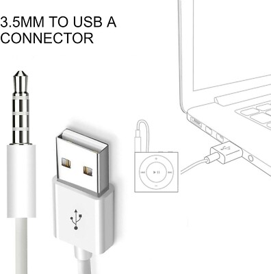 Boost+ for iPod Shuffle Cable, 3.5mm Male Jack to USB Power