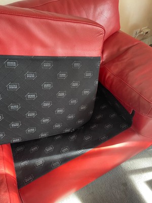 Canapé Cuir Rouge Roche Bobois – 200 Cm – Très Bon état – Avec Coussins