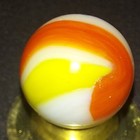 Akro Agate SPECIAL Corkscrew Marble, Yellow, White, Orange, .65 — photo 5