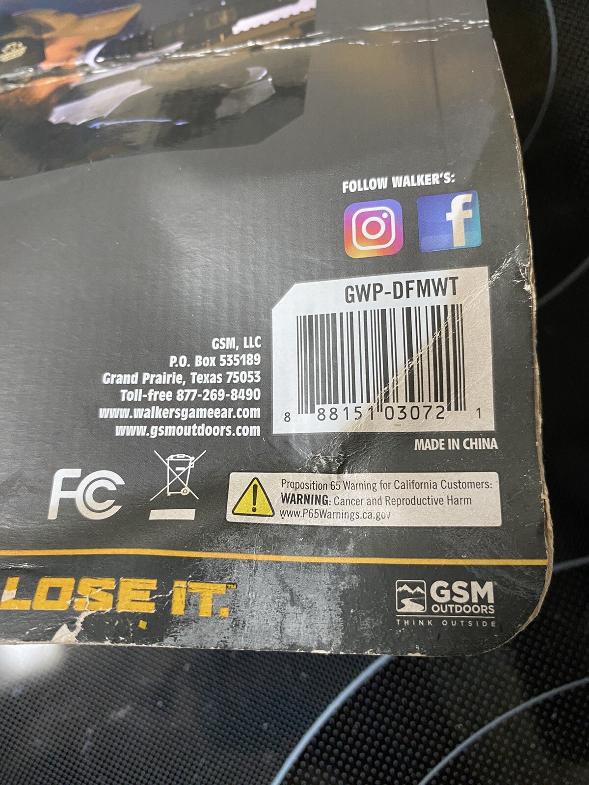 Walkers FireMax Muff Walkie Talkie Attachment, Black GWPDFMWT for