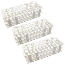 Detachable Test Tube Racks 60 Holes for 16mm Tubes Plastic 3 Packs White