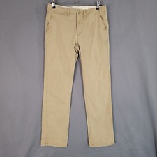 Gap Kids Boys Casual Pants Mid Rise Straight Adjustable Waist Tan Size 18 Husky