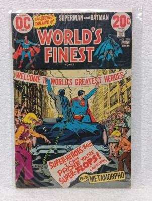 DC Comics Worlds Finest Issue #218 Batman Superman Silver Age Newsstand ...