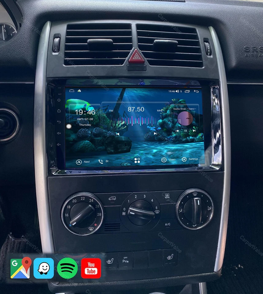 Android 13 Car Stereo Radio CaPlay for 2004-2012 Mercedes-Benz A-Class B-Class - Image 3 of 4