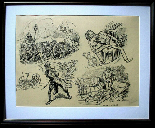 Alfred Kubin > Orbis Pictus < Hand-Signiert 1925, 46x33, Lithographie + Cadre - Afbeelding 1 van 6