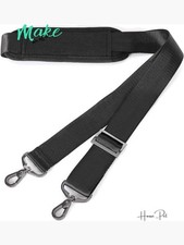 Adjustable Thick Padded Replacement Shoulder Strap with Metal Swivel Hooks