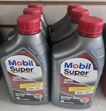 Mobil Super High Mileage Full Synthetic Blend Motor Oil 5W-20 1 Qt PACK OF 6  35.33 per gallon