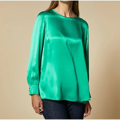  MARINA RINALDI   Silk Satin  Blouse  PLUS size MR 33= US 24W_ It62_De54_Gb28