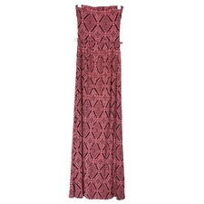 Forever Strapless Pink Aztec Print Maxi Dress