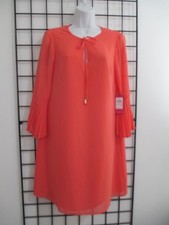 "NEW" VINCE CAMUTO / ORG $148 🌸 SIZE 6==FLOWING ORANGE SHIFT DRESS