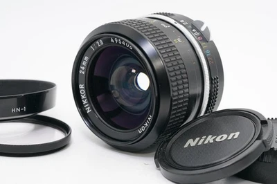 [ Mint ] Nikon Nikkor 24mm F2.8 Angle Large Non Ai Mf Objectif Largeur/Capuche - Photo 1/4