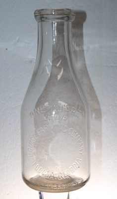 TOCCOA GA LOUISE FARMING CO MILK BOTTLE SCARCE QUART