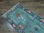 Turkish Oushak Rug,Geometric Multicolored Area Rug,Handmade Bohemian Rug 2.7x6 — photo 8
