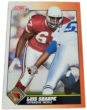 1991 Score Luis Sharpe #412 Arizona Phoenix Cardinals NFL Football Card (B3