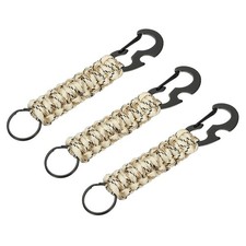 3Pcs Paracord Keychains, Paracord Keychain with Bottle Opener, Desert Camo