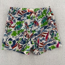 VTG Jams World Shorts Mens Medium Tropical Volleyball Surf Hawaii Cotton USA