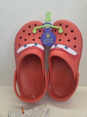 Lightning McQueen Light Up Cars Crocs Size M10,W12