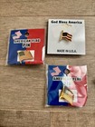 PATRIOTIC USA AMERICAN FLAG LAPEL PINBACK PINS LOT OF 11, Vintage/NOS, Unique — photo 2