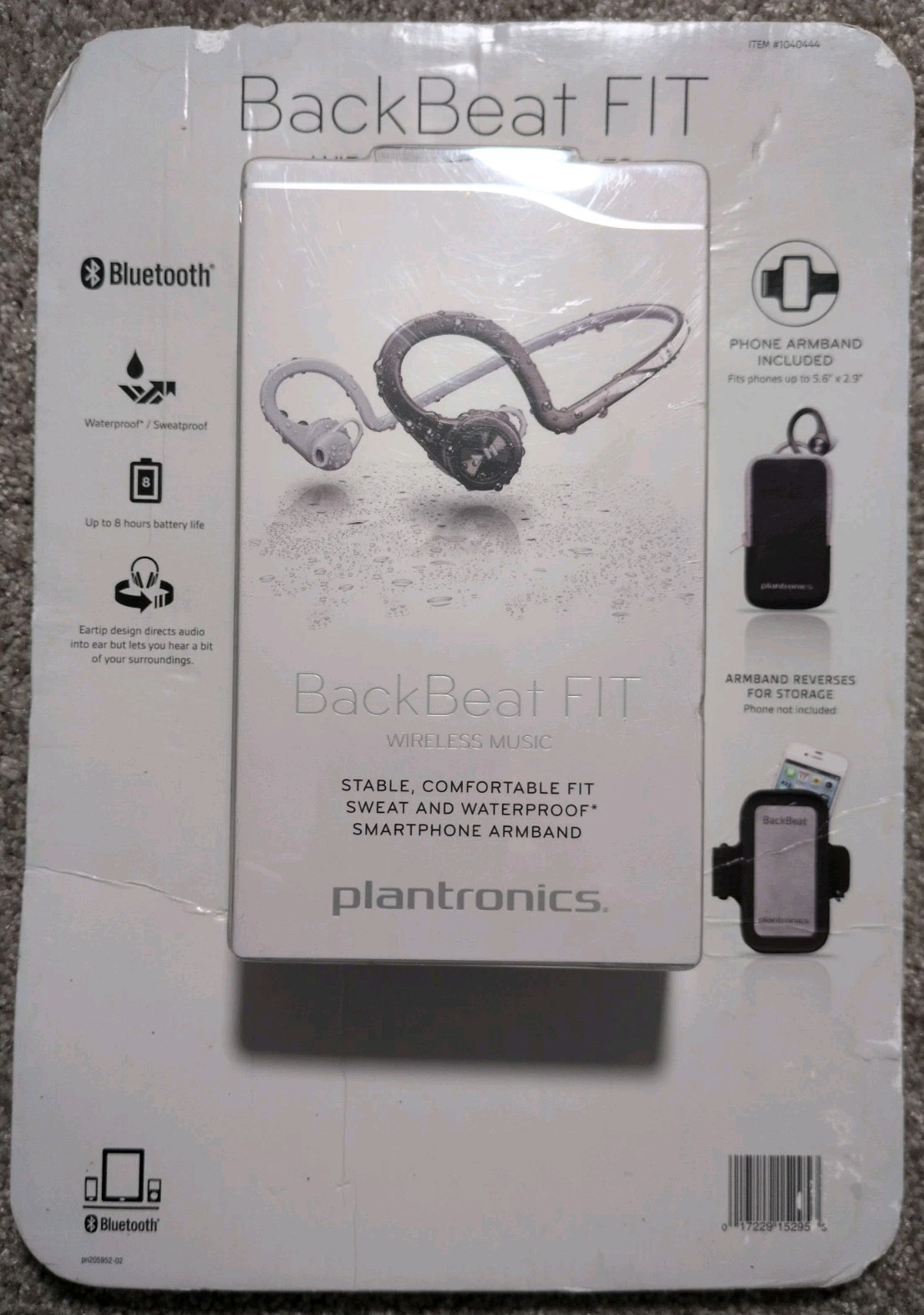 NEW Plantronics BackBeat FIT Wireless BLACK Headphones Headset - **READ**