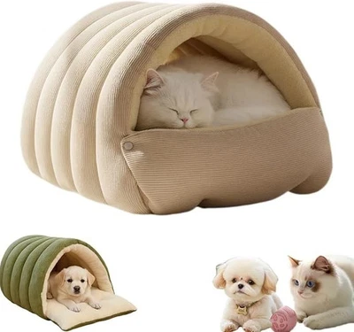 Winter Warm Cat Puppy Nest Bed Condo Pet Cozy Sleeping Cave House Washable