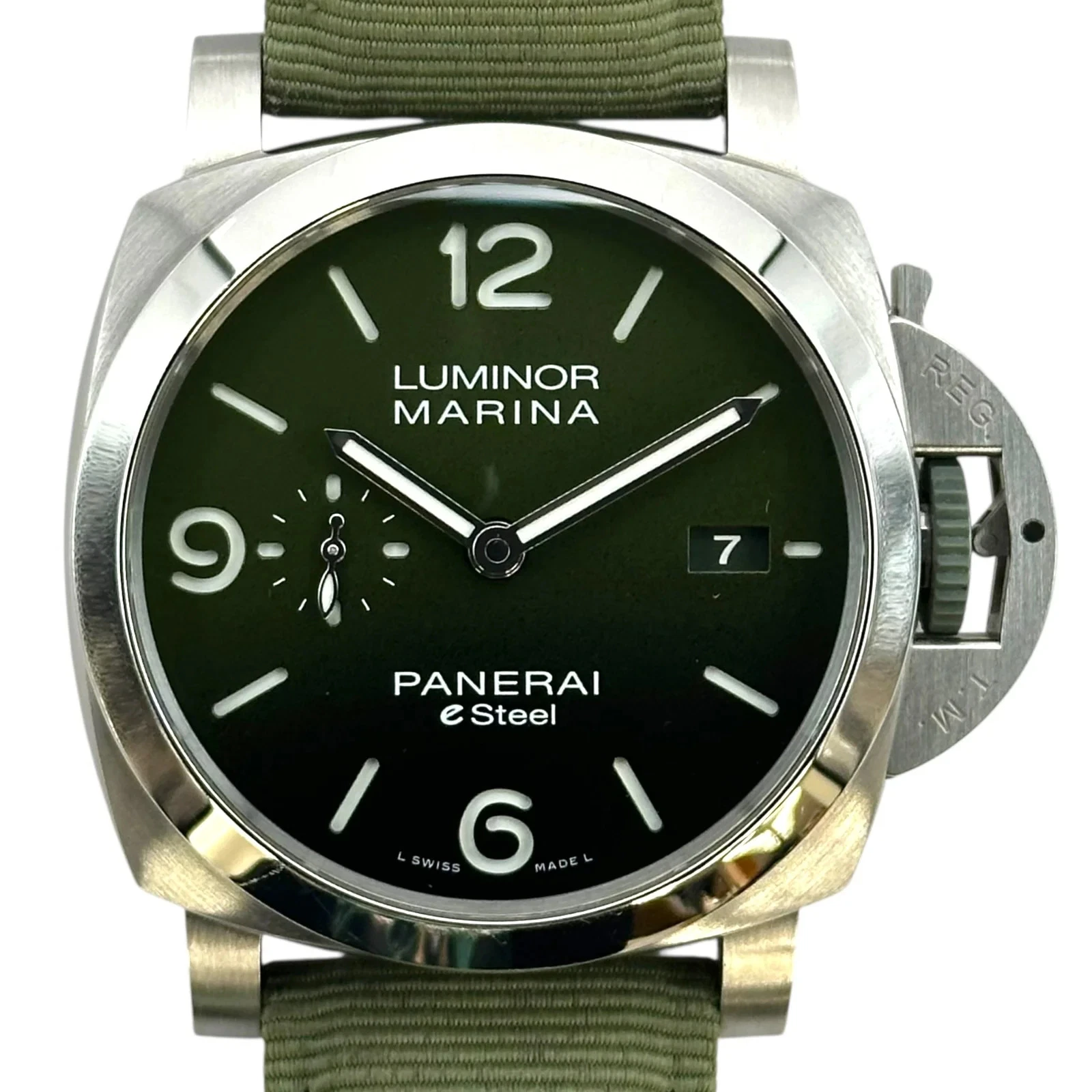 Panerai — PANERAI Luminor e PAM01356 44mm SS Green Dial Automatic Watch 2022 #OKW841