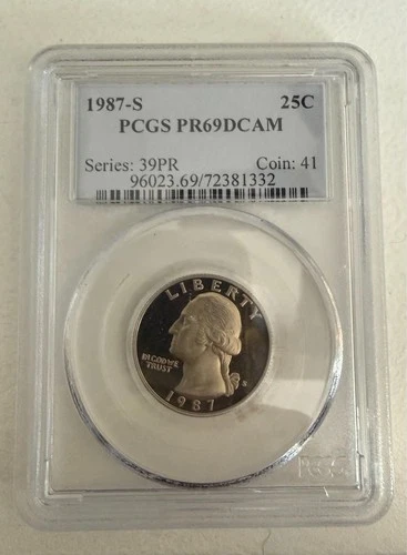 1987 S Washington Quarter PCGS PR69 DCAM