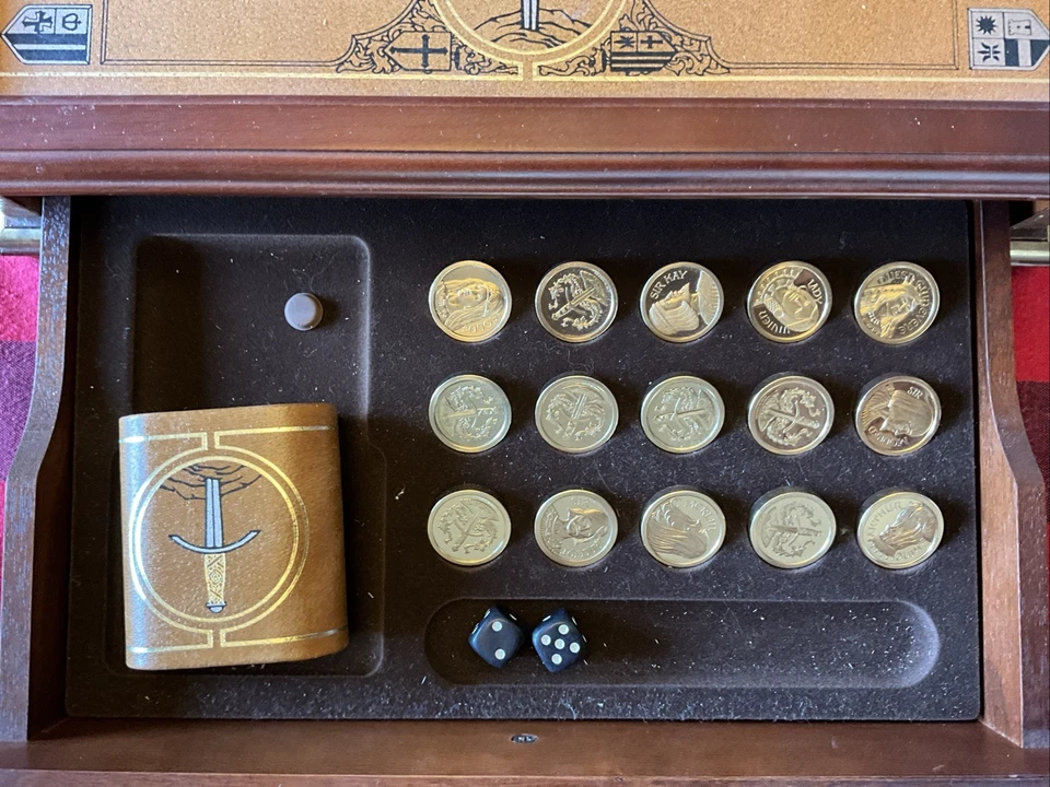 Vintage 1986 Franklin Mint "King Arthur & Knights Excalibur" Backgammon Set - Bild 2 von 4