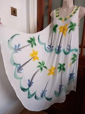 BNWT Sleeveless Indian Bias Cut Lagenlook Tent Dress Free Size Boho