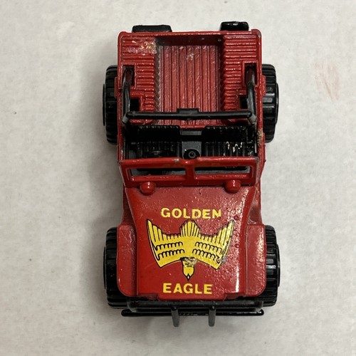 1983 Matchbox JEEP 4X4 Golden Eagle Red Lifted CJ-5 - Picture 6 of 8