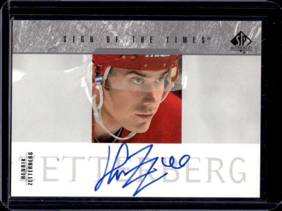 Auténtico Henrik Zetterberg Sign of the Times 2003-04 SP #SOT-HZ Red Wings