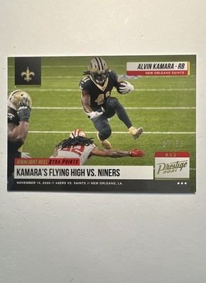 Gold #d/99 Panini Prestige - Highlight Reel Alvin Kamara #HR-AK Xtra Points